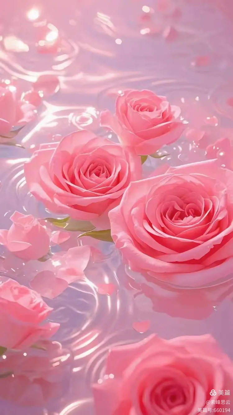 粉色艳丽的玫瑰